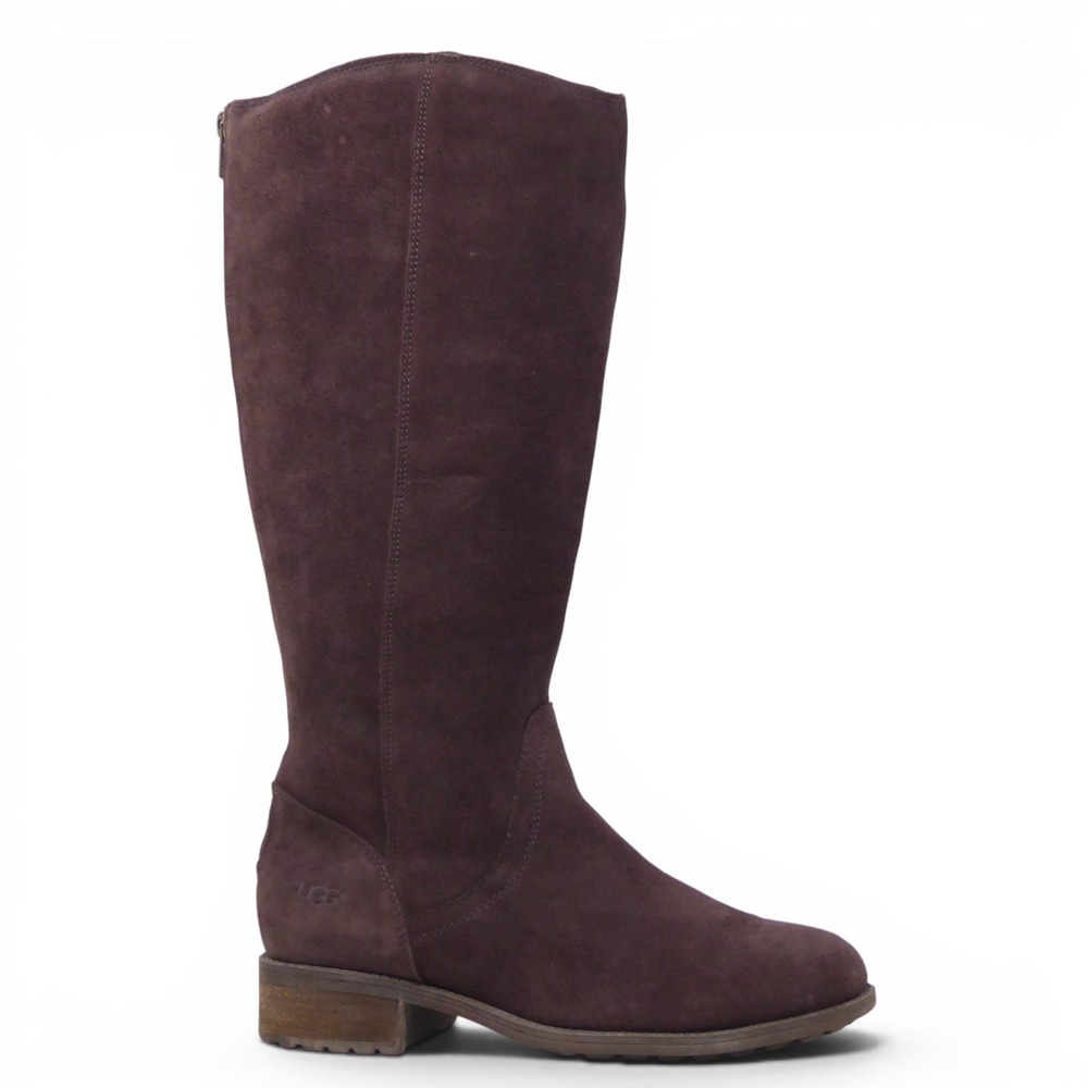 UGG Women Seldon Knee High Tall Boots Brown Suede Back Zip 1005434 Size 9.5